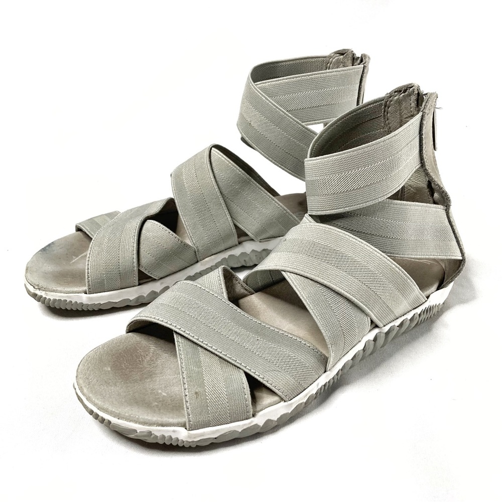 Sorel Out N About Plus Elastic Strappy Sandals Size 7.5 Grey - Picture 3 of 6